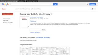 
                            7. Desktop User Guide for MicroStrategy 10