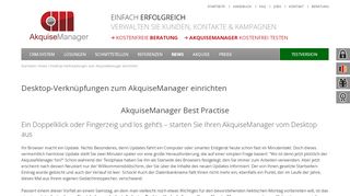 
                            2. Desktop-Verknüpfungen zum AkquiseManager einrichten ...