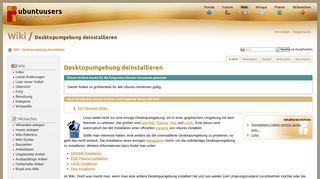 
                            2. Desktopumgebung deinstallieren › Wiki › ubuntuusers.de