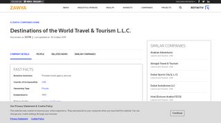 
                            4. Destinations of the World Travel & Tourism L.L.C. (DOTW ... - Zawya