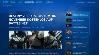
                            6. Destiny 2 für PC bis zum 18. November kostenlos auf Battle.net ...