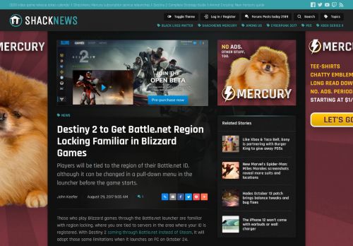 
                            11. Destiny 2 to Get Battle.net Region Locking Familiar in Blizzard Games ...