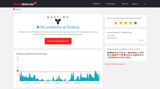 
                            11. Destiny down? Current outages and problems | Downdetector