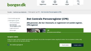 
                            11. Det Centrale Personregister (CPR) - Borger.dk