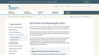 
                            11. Det Danske Vaccinationsregister (DDV) - Sundhedsdatastyrelsen