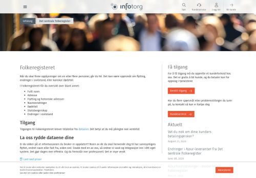 
                            3. Det sentrale folkeregister - Infotorg