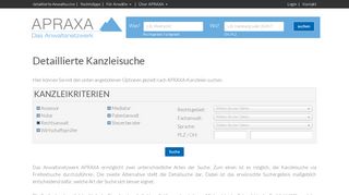 
                            4. Detaillierte Anwalts- und Kanzleisuche | APRAXA