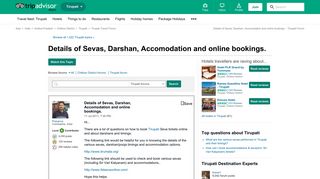 
                            13. Details of Sevas, Darshan, Accomodation and online bookings ...