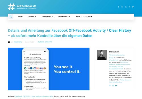 
                            6. Details und Anleitung zur Facebook Clear History - mehr Kontrolle ...