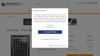 
                            12. Details zum Artikel - [Mono] Trina Solar Trina TSM 165 D SecondSol.de