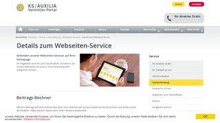 
                            8. Details zum Webseiten-Service - KS/AUXILIA Vermittler-Portal