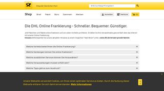 
                            7. Details zur DHL Online Frankierung | Shop Deutsche Post