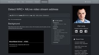 
                            13. Detect WRC+ AllLive video stream address - Security | Elar Lang