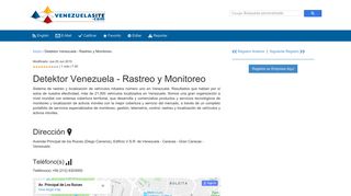 
                            4. Detektor Venezuela - Rastreo y Monitoreo - Venezuelasite.com