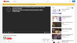 
                            5. Determinant of 3x3 matrix - YouTube