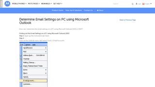 
                            8. Determine Email Settings on PC using Microsoft Outlook - Motorola ...