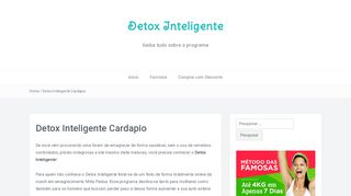 
                            3. DETOX INTELIGENTE CARDÁPIO E RECEITAS →【CONFIRA AQUI】