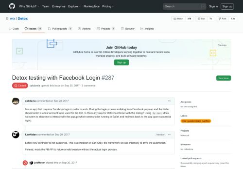 
                            11. Detox testing with Facebook Login · Issue #287 · wix/Detox · GitHub