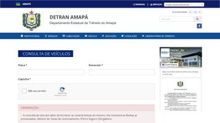 
                            9. Detran AP » Consulta de Veículos - Departamento Estadual de ...