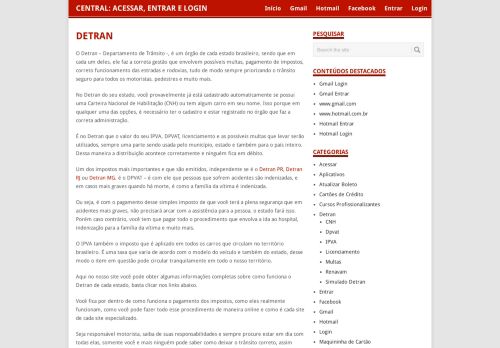 
                            11. Detran - Central: Acessar, Entrar e Login