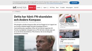 
                            5. Detta har hänt: FN-skandalen och Anders Kompass | SVT Nyheter