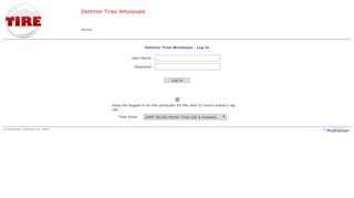 
                            1. Dettmer Tires Wholesale - Log in - Protractor Software