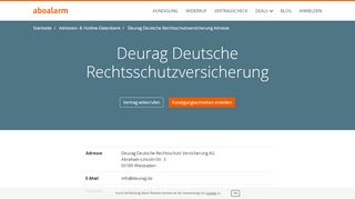 
                            11. Deurag Hotline, Anschrift, Faxnummer und E-Mail - Aboalarm