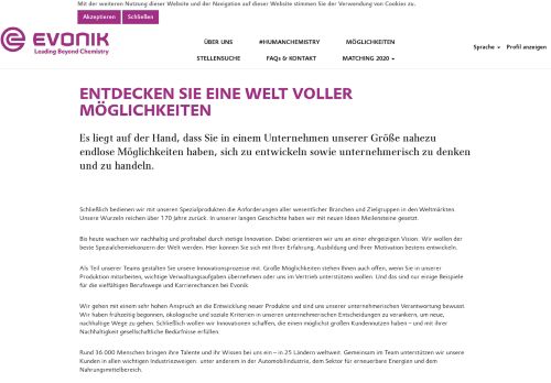 
                            2. Deutsch (Deutschland) - Jobs at Evonik