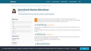 
                            9. Deutsch (Deutschland) Werbesprecher Marion Kürschner - Bodalgo