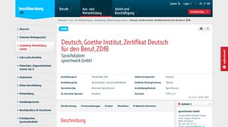 
                            9. Deutsch, Goethe Institut, Zertifikat Deutsch für den Beruf, ZDfB ...