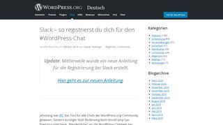 
                            2. Deutsch « Slack – so registrierst du dich für den #WordPress-Chat