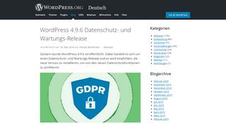 
                            8. Deutsch « WordPress 4.9.6 Datenschutz- und Wartungs-Release