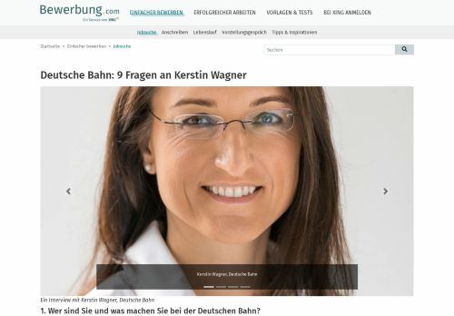 
                            13. Deutsche Bahn: 9 Fragen an Kerstin Wagner – Bewerbung.com