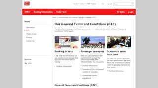 
                            10. Deutsche Bahn AG's General Terms and Conditions (GTC).