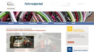 
                            9. Deutsche Bahn bietet Mitarbeitern Firmenrad an | Fahrradportal