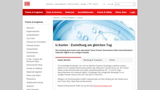 
                            11. Deutsche Bahn: ic:kurier - Zustellung am gleichen Tag