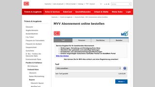 
                            8. Deutsche Bahn - MVV Abonnement online bestellen