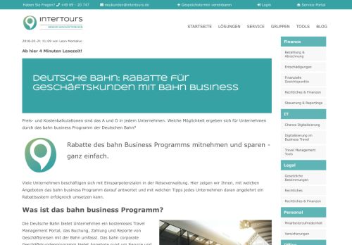 
                            12. Deutsche Bahn: Rabatte für Geschäftskunden mit bahn business