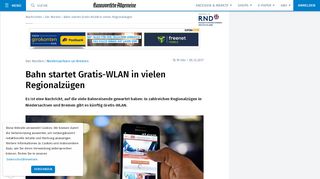 
                            9. Deutsche Bahn: WLAN in Regionalzügen in Niedersachsen - HAZ