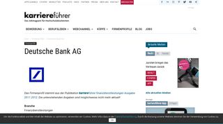 
                            8. Deutsche Bank AG - karriereführer