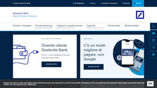 
                            3. Deutsche Bank - Conti correnti e servizi bancari per privati e aziende