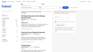 
                            11. Deutsche Bank Corporate Jobs - February 2019 | Indeed.co.uk