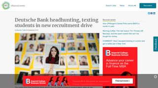 
                            6. Deutsche Bank headhunting, texting students in new recruitment drive ...