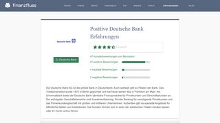 
                            3. Deutsche Bank: Positive Erfahrungen (30 Bewertungen) | Finanzfluss