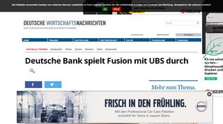 
                            9. Deutsche Bank spielt Fusion mit UBS durch - DWN