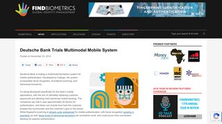 
                            12. Deutsche Bank Trials Multimodal Mobile System - FindBiometrics