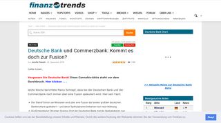 
                            11. Deutsche Bank und Commerzbank: Kommt es doch zur Fusion ...