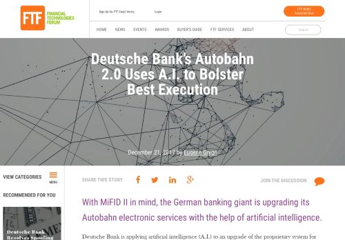 
                            7. Deutsche Bank's Autobahn 2.0 Uses A.I. to Bolster Best Execution ...