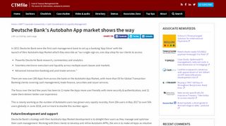 
                            5. Deutsche Bank's Autobahn App market shows the way - CTMfile