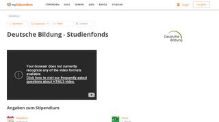 
                            2. Deutsche Bildung - Studienförderung | myStipendium